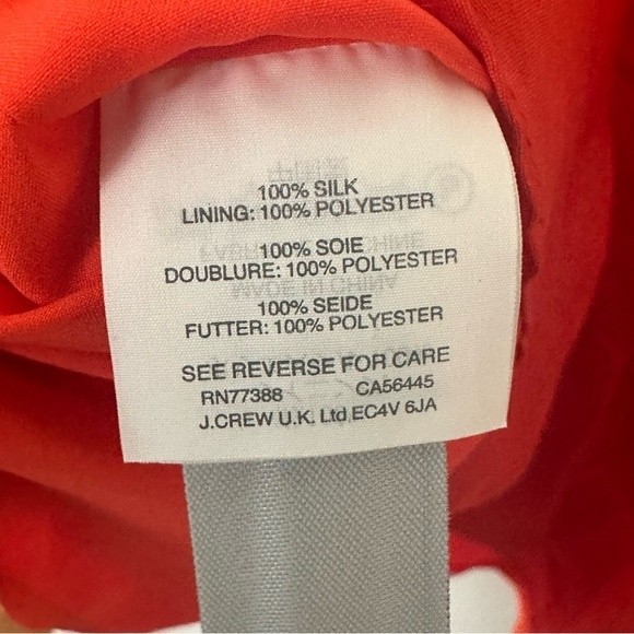 J. Crew Red Silk Peplum Top Size 4 - Picture 4 of 7